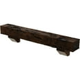 thumbnail image 3 of Ekena Millwork 8"H x 8"D x 48"W Pecky Cypress Faux Wood Fireplace Mantel Kit with Ashford Corbels, Premium Aged, 3 of 12