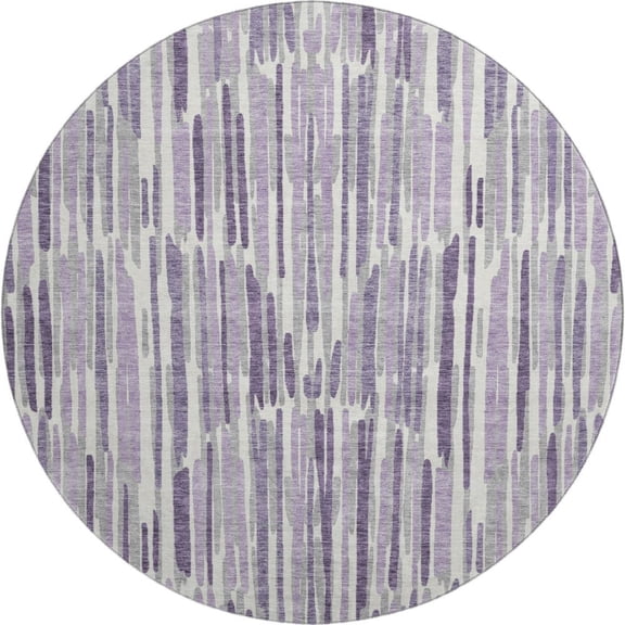 Dalyn Rugs Premium Machine Washable Mayfield AMF739 Purple 8' x 8' Round Rug