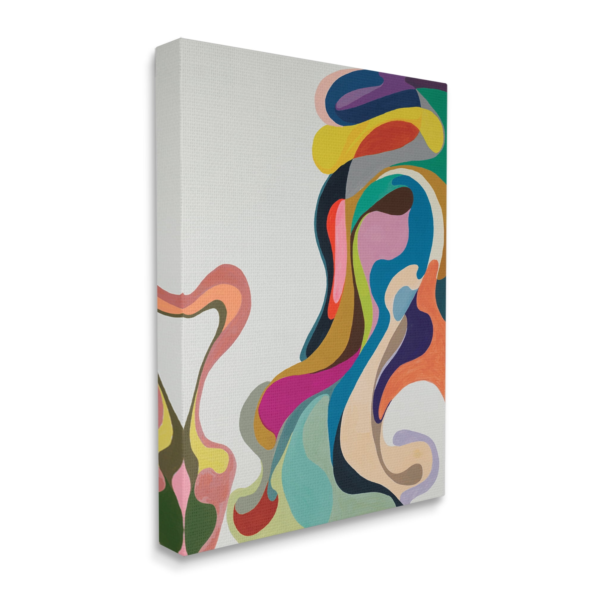 Stupell Industries Modern Swirled Fluid Shapes Rounded Retro Design Graphic Art Gallery Wrapped Canvas Print Wall Art, Design by Mary Zinn