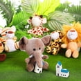 thumbnail image 5 of 12 piezas de mini animales de peluche del bosque, juguetes de peluche de animales de la selva en 4,8 pulgadas, lindo elefante de peluche, león, jirafa, tigre de peluche para fiestas temática, 5 of 5