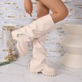 thumbnail image 6 of Womens Knee High Boots,Knee High Boots for Women - Modern Tall Dress Boots with Clean Structured Upper,Round Toe Knee Boots,Platform Sole and Slouchy Shaft Fashion Boots, Casual Footwear for Winter, 6 of 7