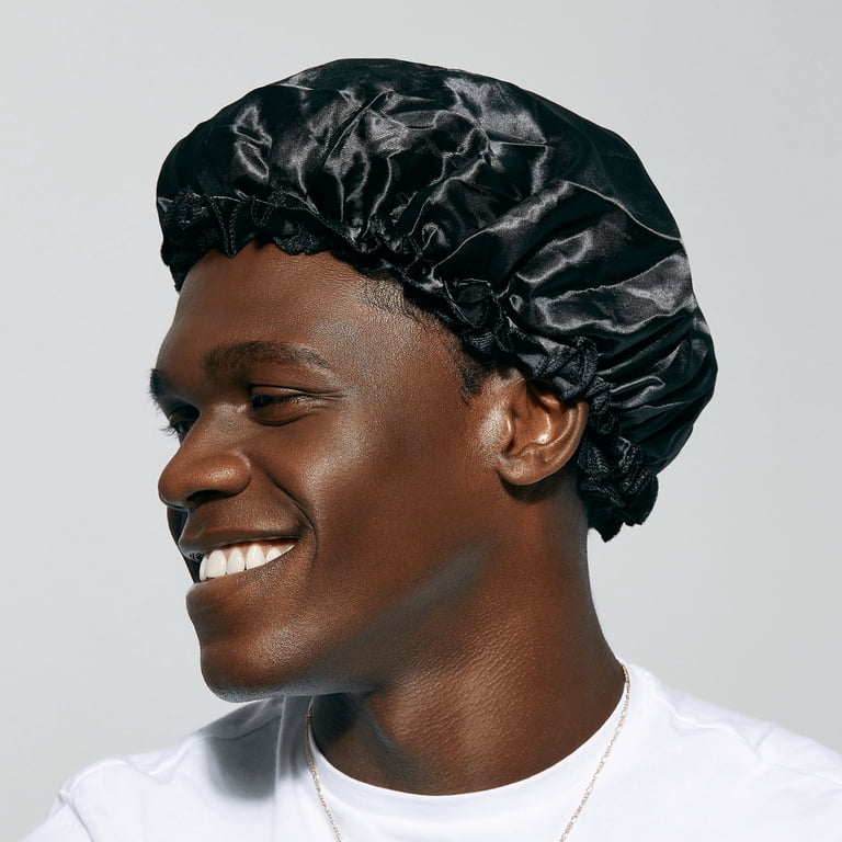 Kiss Colors & Care, Silky Satin Bonnet Cap, XL, Black  display picture 1