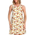 thumbnail image 1 of Xecao Gnomes Automne pour Robes d'Été pour Femmes Robes Décontractées de Plage Robes de Plage Sans Manches Robe Évasée avec Poches, 1 of 7