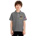 thumbnail image 5 of CCRFTGI 250 Anniversary USA Flag Polo Shirts for Kids Girls Boys Size 10-12 School Uniform Independence Day Shirts Pique Collared Polos Short Sleeve Summer Tops Gray 11-12 Years, 5 of 7