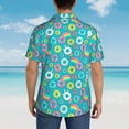 thumbnail image 6 of Xecao Donut print Hawaiian shirt - a stylish short-sleeve button-down for men, perfect for casual beach and tropical outings., 6 of 9