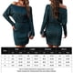 thumbnail image 2 of Vestido sin espalda para mujer Traje diario de corte holgado con cuello oblicuo para niña picante Ygjytge Verde T L para Mujer, 2 of 9