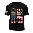 thumbnail image 5 of Yindaity Mens Flag Shirt 250 Years American 1776 2026 250th 4th July Independence Day T-Shirt(Black,2XL), 5 of 5