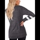 thumbnail image 5 of Tops para Mujer, Camiseta con Cuello en V, Bloque de Color, Larga, Túnica Informal Gris Oscuro M, 5 of 7