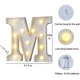 thumbnail image 2 of Luces LED de marquesina con letras, 26 letras del alfabeto iluminadas, letrero con números y letras para bodas, fiestas de cumpleaños, lámpara navideña a pilas, luz nocturna, decoración para el hogar, 2 of 5