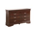 thumbnail image 2 of Contemporary Home Living 6-Drawer Wooden Bedroom Dresser - 57" - Dark Brown, 2 of 4