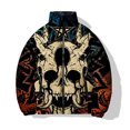thumbnail image 3 of Agregue algodón y espese el abrigo de invierno para hombre Abrigos de invierno para hombre cómodos y cálidos Estampado de calavera personalizado para hombre Nuevo en parkas para hombre, 3 of 4