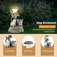 thumbnail image 4 of Solar Powered Garden Lantern, Cute Animal Pond Light Dog Solar Statue Warm White Lawn Solar Light LED Decorative Cute Rabbit Figure Ornament with Led Lantern Decorations (Dog), 4 of 8