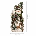 thumbnail image 3 of Christmas Tabletop Snowman Statue, Decorative Holiday Figurine for Mantel, Shelf and Indoor Winter Home Decor, 3 of 7