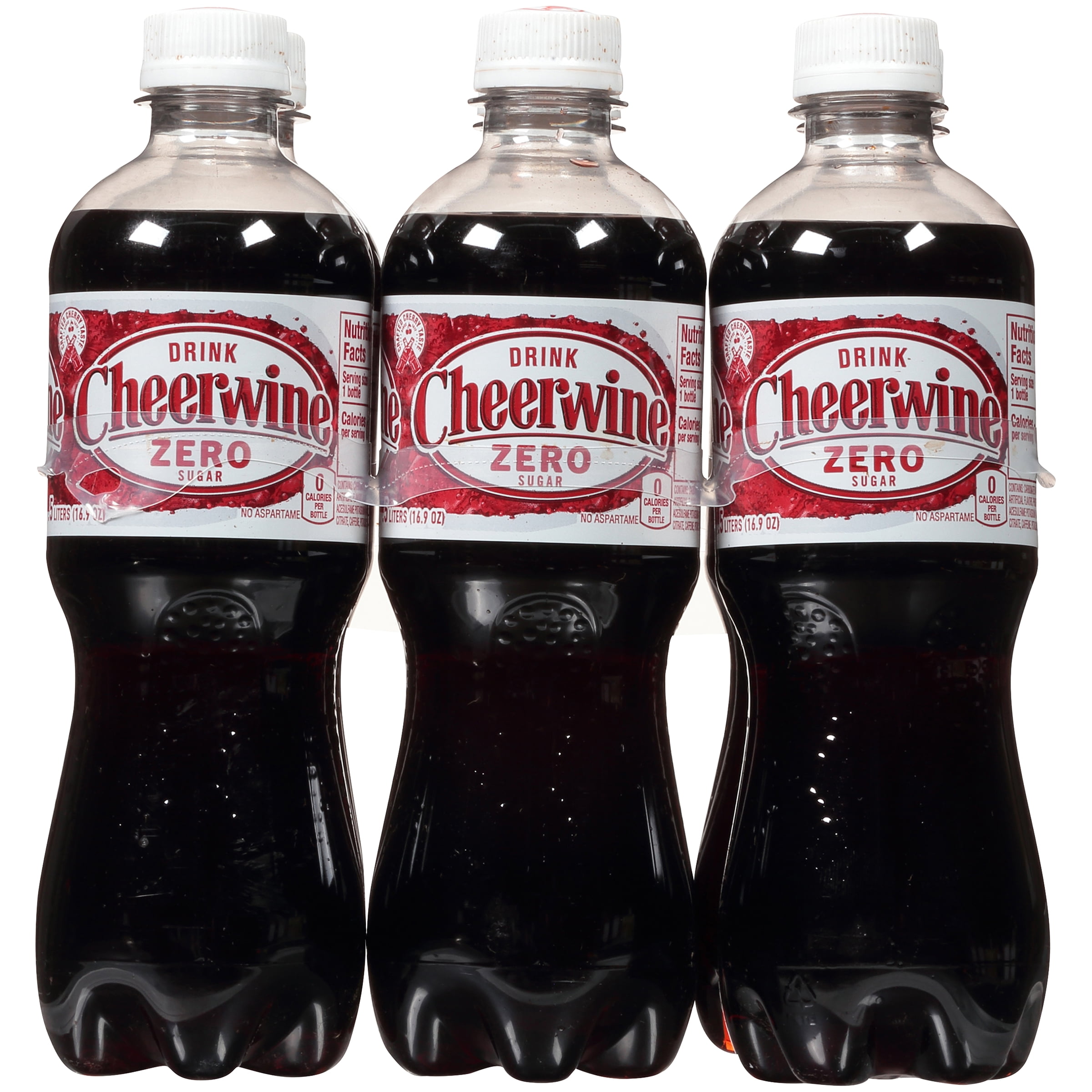 Diet Cheerwine Cherry Cola Soda Pop, 16.9 Fl Oz, 6 Pack Bottles