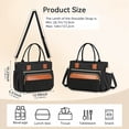 thumbnail image 3 of Holuxer Large Lunch Bag for Women 14L Insulated Lunch Box for Work, Freezable Leakproof Cooler Tote Bags with Shoulder Strap, 1 Count (Black Brown), 3 of 8