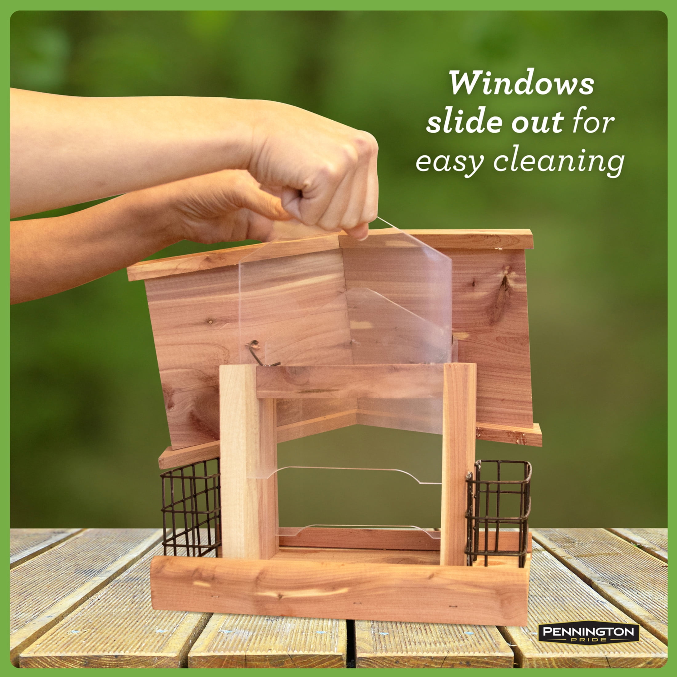Pennington Cedar Chalet Bird Feeder 2 Pounds & 2 Suet Cakes