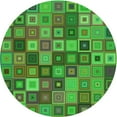 thumbnail image 1 of Ahgly Company Indoor Round Patterned Seaweed Green Area Rugs, 5' Round, 1 of 6