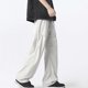 thumbnail image 5 of Pantalones largos para hombre, de color liso, holgados, informales, con bolsillos, funcionales, con cordón, de trabajo, de poliéster., 5 of 7