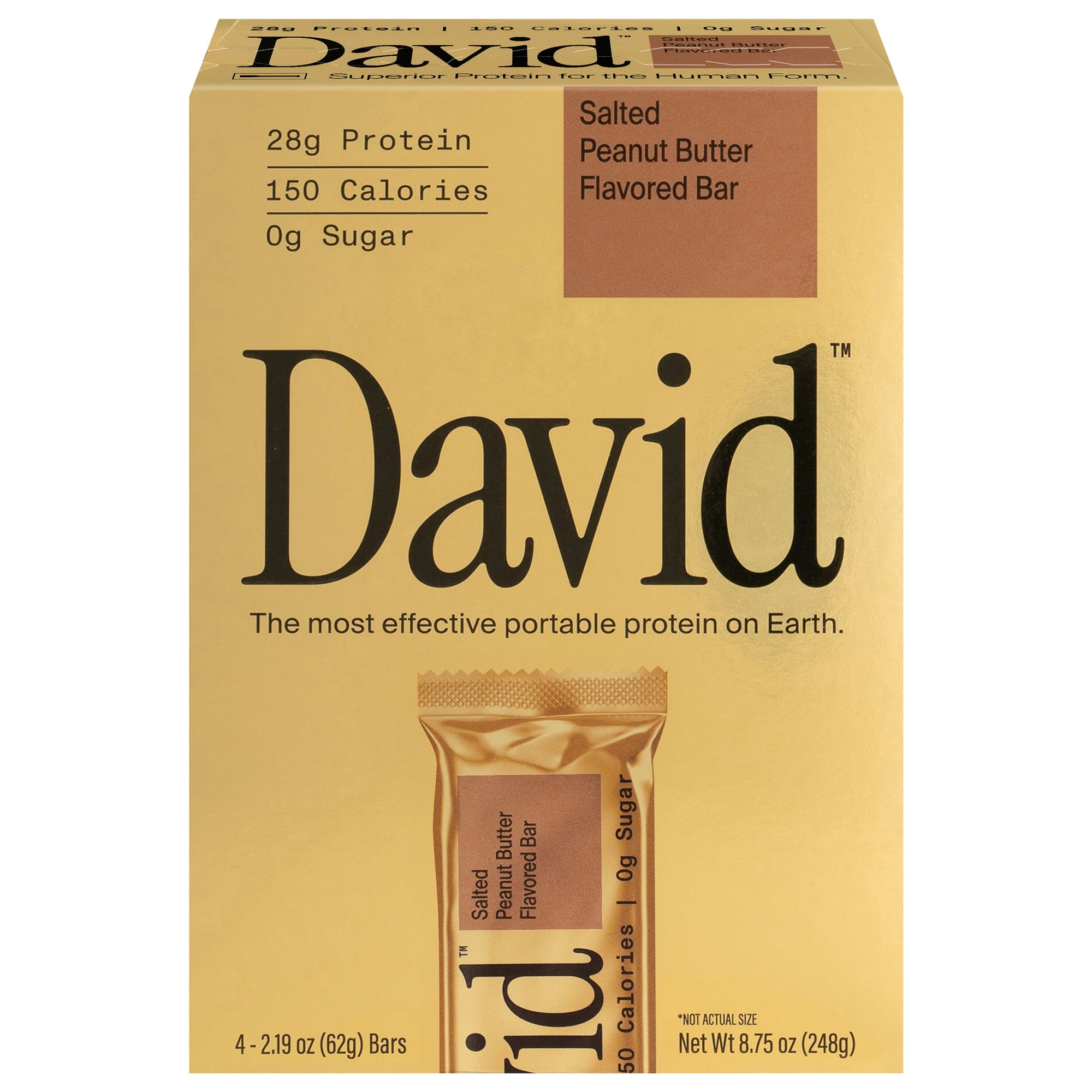 David High Protein Bars, Salted Peanut Butter - 28g Protein