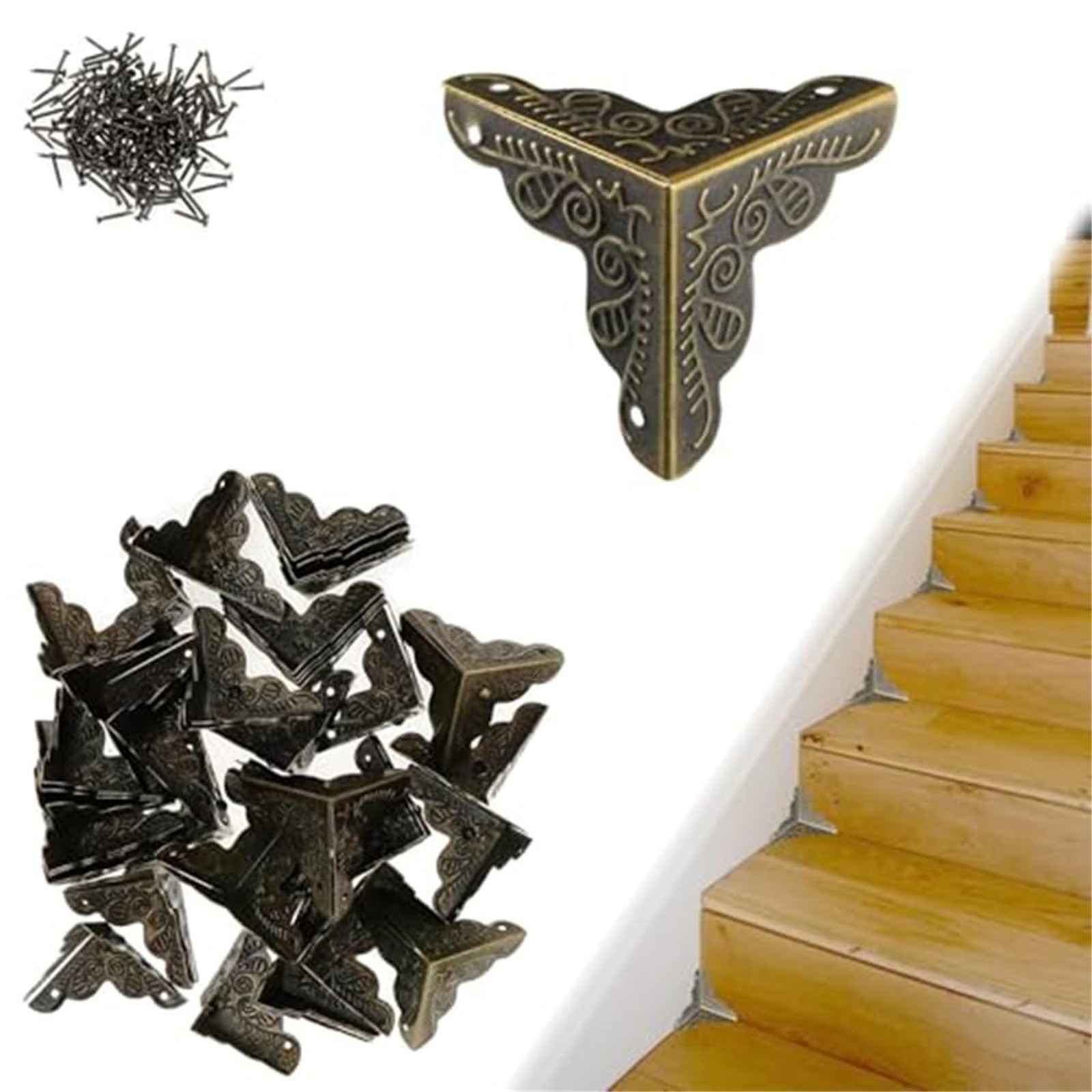 Mewcaen Furniture Tools 100pcs Stair Dust Corners Decorative Stair Dust