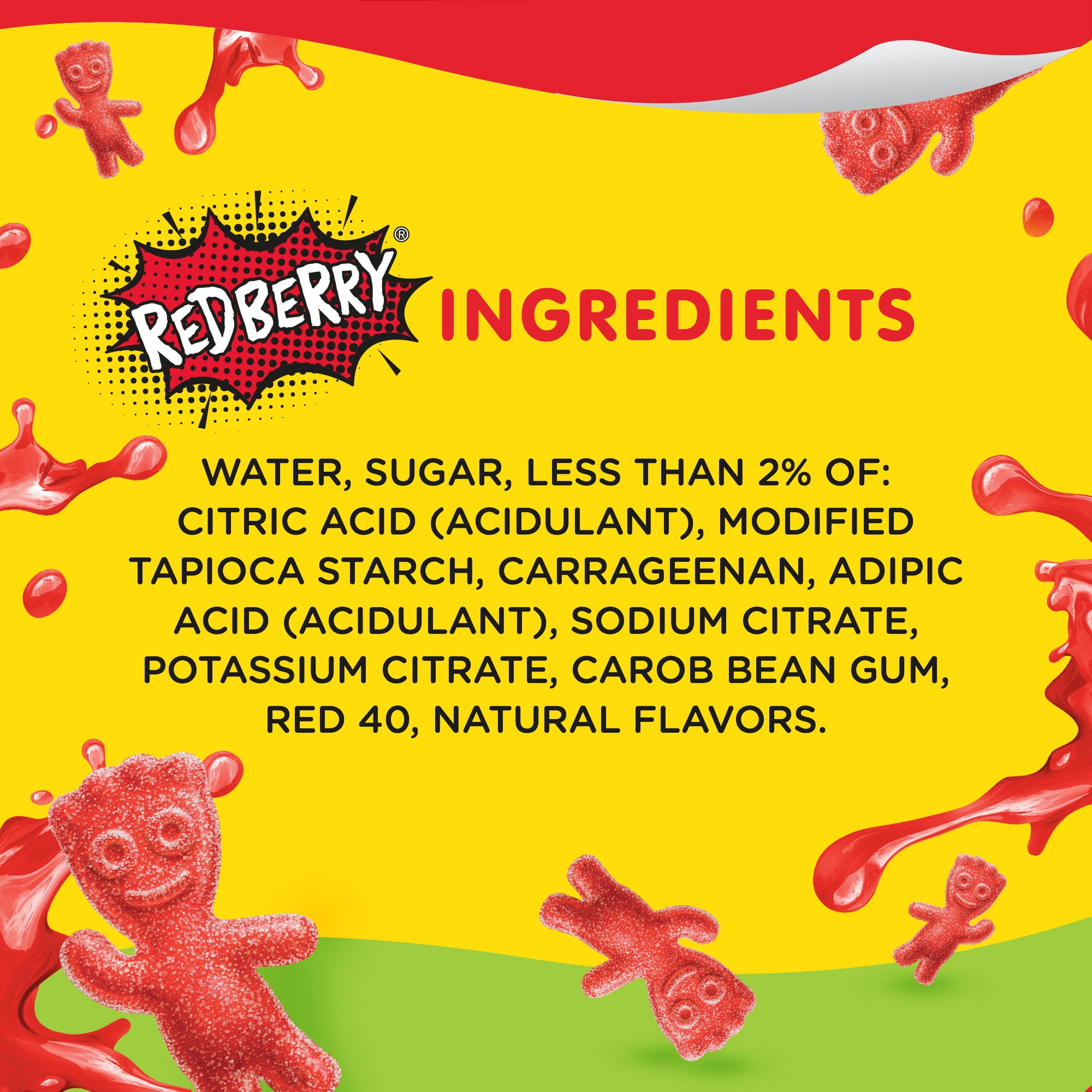 Snack Pack SOUR PATCH KIDS REDBERRY Flavored Juicy Gels Cups, 3.25 oz., 6-Count