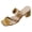 Gold, variant on Women's Wedge Platform Slippers Square Open Toe Chunky Heel Slip on Summer Dress Pump Shoes