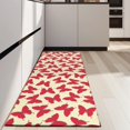 thumbnail image 4 of Red Butterfly Red Silhouette Pattern Kitchen Rug Mat,Kitchen Runner Rugs Non Skid Washable,Decorative Kitchen Floor Mats for Kitchen,Sink,Laundry,17"X47", 4 of 5