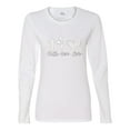 thumbnail image 2 of Wild Bobby, Faith.Hope.Love Heart Beat, Inspirational/Christian, Women Graphic Long Sleeve Tee, White, Large, 2 of 4