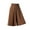 Brown, variant on Women's Summer Thin High Waist Slim Covering Six Piece Wide Leg Pants