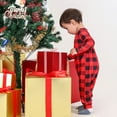 thumbnail image 6 of Yuanyu Matching Family Pajamas Sets Christmas PJ's Letter Print Top and Plaid Pants Sleepwear, 6 of 10