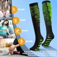 thumbnail image 6 of 6 Pairs Compression Socks, 20-30 mmHg Knee High Compression Socks, Nylon Unisex Compreeion Sport Sock for Running, Nursing, Athletic Hiking(L/XL), Combination D, 6 of 7
