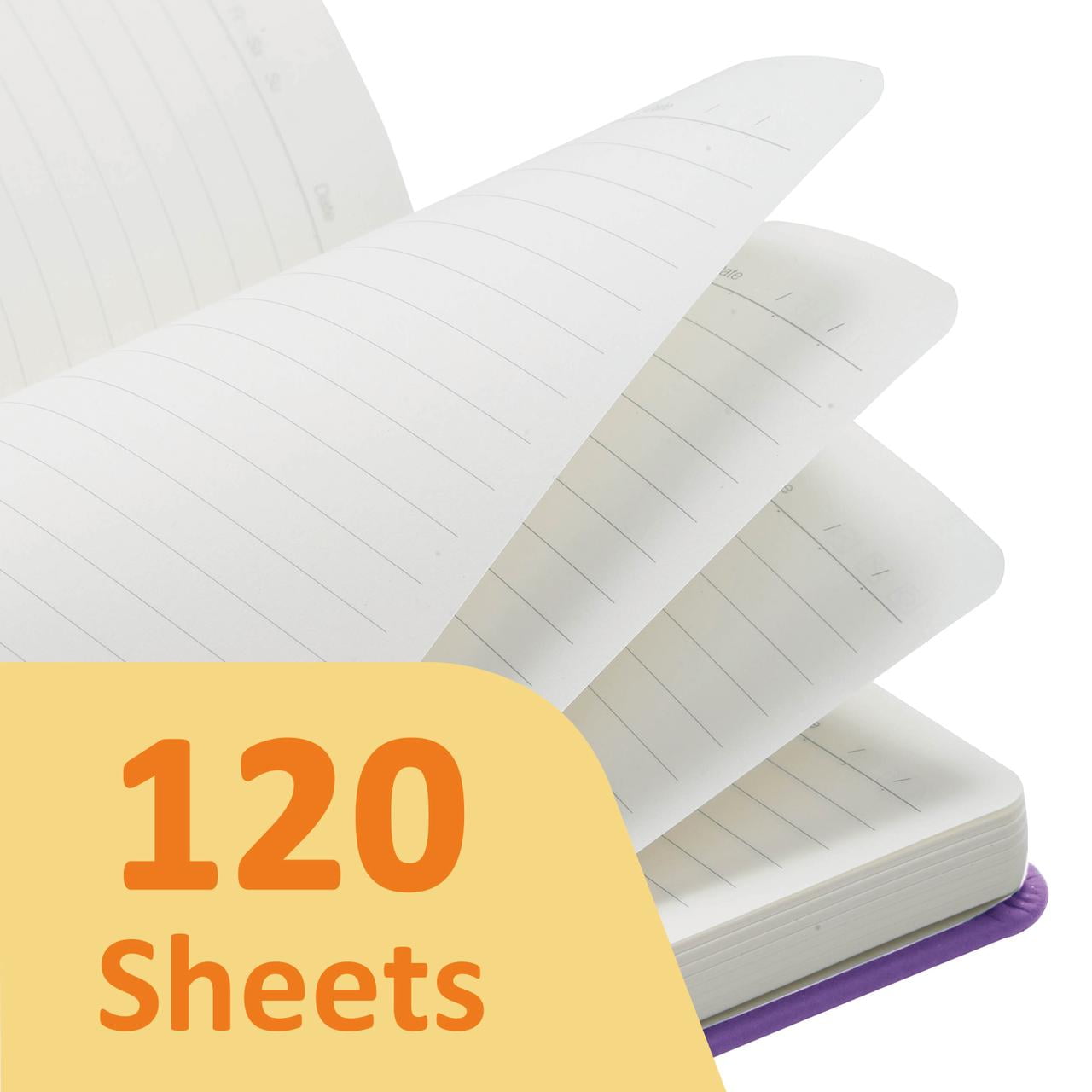 Comix 8-pack Hardcover Notebooks,Lined Journal for Writing,College Ruled 120 Sheets, 5.4 x 8.3 inch Journal supply