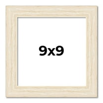 9x9 Frame White Real Wood Picture Frame Width 1.5 inches | Interior Frame Depth 0.5 inches | Barn