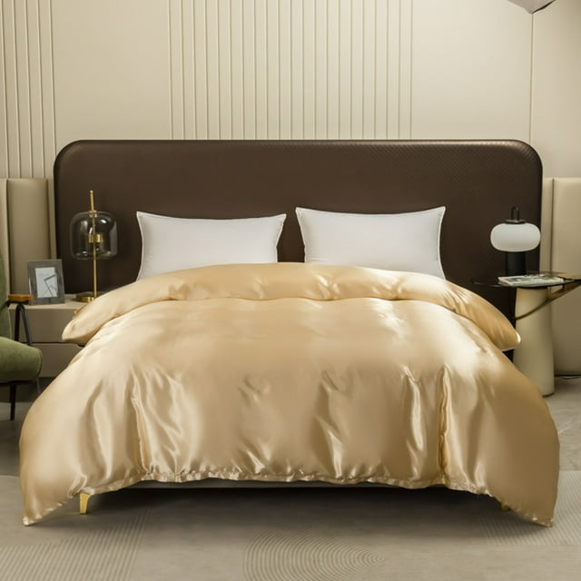 Feltree Housse de Couette Luxueuse Soyeuse et Douce, Ensemble de Literie avec Fermeture Éclair Dissimulée, Tissu Doux pour la Peau et Résistant aux Plis Format Simple