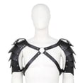 thumbnail image 1 of Men Medieval Costume Armor Cosplay Accessory Vintage Gothic Warriors Knights Shoulder Straps Adjustable PU Leather Harness, 1 of 5