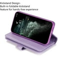 thumbnail image 4 of Wallet Case for iPhone 13 Pro Max 6.7 inch, Magnetic Handbag Zipper Pocket PU Leather Flip with 9 Card Slots and Wrist Strap Folio TPU Inner Stand Case - Purple, 4 of 14