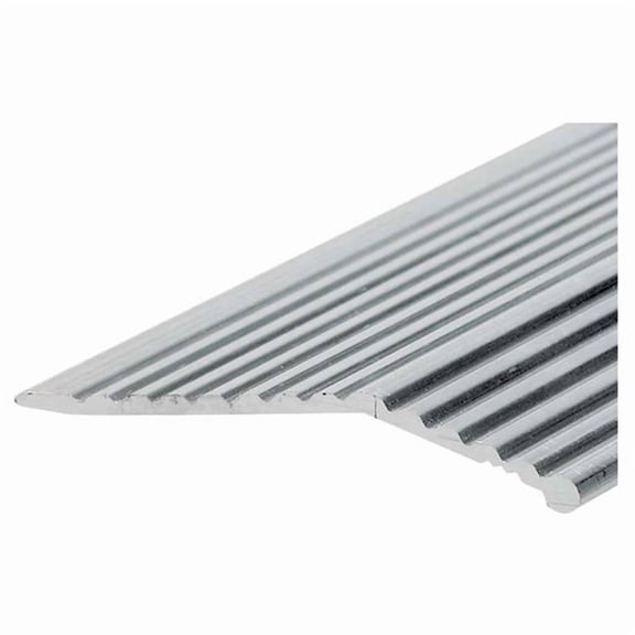 2 x 36 in. Fluted Aluminum Carpet Bar, Silver