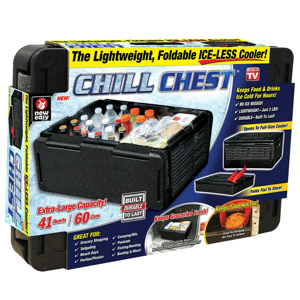 Chill Chest, Lightweight and Foldable IceLess Cooler As Seen On TV