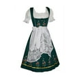 thumbnail image 2 of Dirndl Trachten Haus 3 Piece Long German Oktoberfest Dirndl Cotton Dress for Womens and Girls - Green, 2 of 10