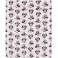 thumbnail image 2 of Disney Minnie Mouse - Pink, White and Black Super Soft Plush Baby Blanket, 2 of 6