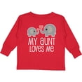 thumbnail image 3 of Inktastic My Aunt Loves Me Niece Nephew Elephant Boys or Girls Long Sleeve Toddler T-Shirt, 3 of 5