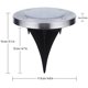 thumbnail image 1 of Luz solar al aire libre 12 leds 4 piezas Luces solares de piso Luces blancas de jardín Impermeable Acero inoxidable, 1 of 2