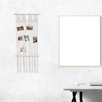 SEWCHICS Boho White Macrame Woven Wall Hanging Decor Handcrafted Cotton Pendant for Home and Living Room