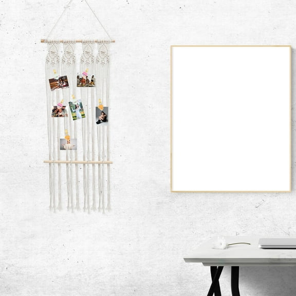 SEWCHICS Boho White Macrame Woven Wall Hanging Decor Handcrafted Cotton Pendant for Home and Living Room