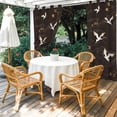 thumbnail image 4 of Outdoor Curtains for Patio Waterproof, Japanese Style Outdoor Privacy Panels Grommet, Vintage Cranes Ocean Wave Black Grey Blackout Outside Curtains for Porch/Cabana/Pergola/Gazebo 54"x108", 1 Panel, 4 of 8
