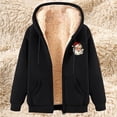 thumbnail image 4 of Nmnitkp Fall Coats No Pilling,No Fade Women's Sherpa Lined Hooded Sweatshirt Zip Up Winter Warm Hoodie Comfy Hooded Fleece Jacket Black,3XL, 4 of 8