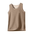 thumbnail image 1 of Dealovy Little Girls Tank Tops Kids Warm Solid Color Vests Crewneck Sleeveless Pullover Base Layer Undershirt, 1 of 7