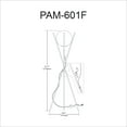 thumbnail image 2 of Dainolite PAM-601F-MB Matte Black Floor Lamp, 2 of 3