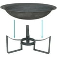 thumbnail image 6 of Sunnydaze 24" Round Wood-Burning Black Finish Cast Iron Fire Pit Bowl and Stand, 6 of 7