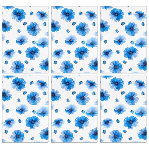 6 Pcs Funny Kitchen Towels,Pioneer Flower Floral Print Pattern Microfiber Dish Towels,Kitchen Tea Towels,Kitchen Towel Set (18" X 26")